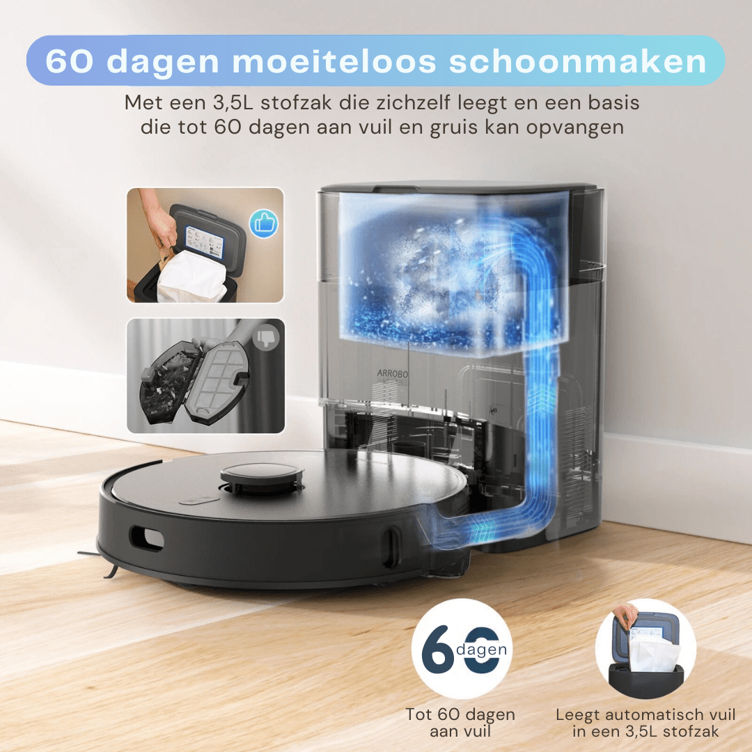 Robotstofzuiger met Dweilfunctie - Airrobo T20 - Robotmeester