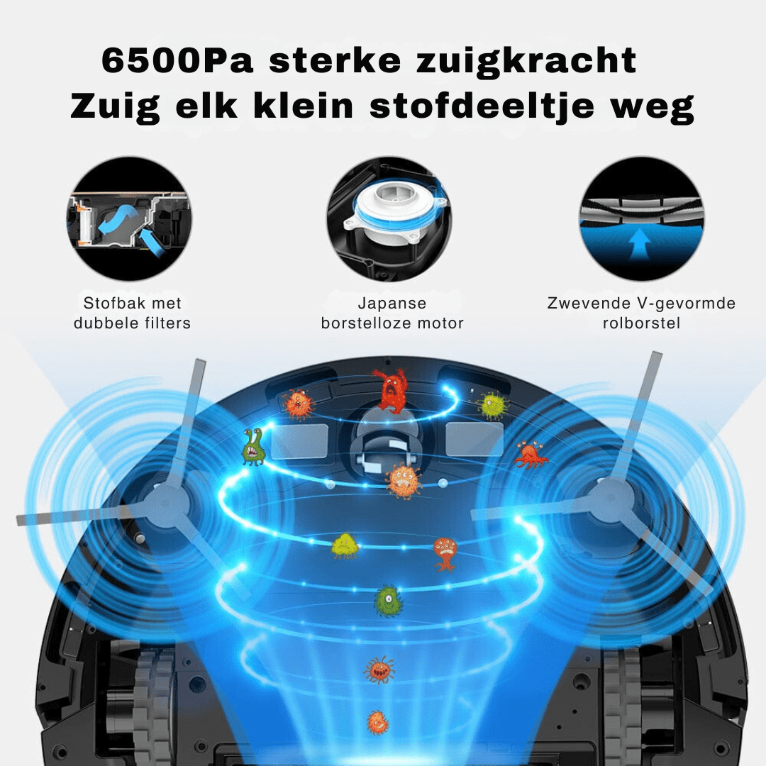 Robotstofzuiger met dweilfunctie - Liectroux X6 - Robotmeester