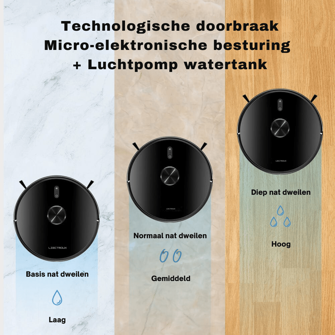Robotstofzuiger met dweilfunctie - Liectroux X6 - Robotmeester