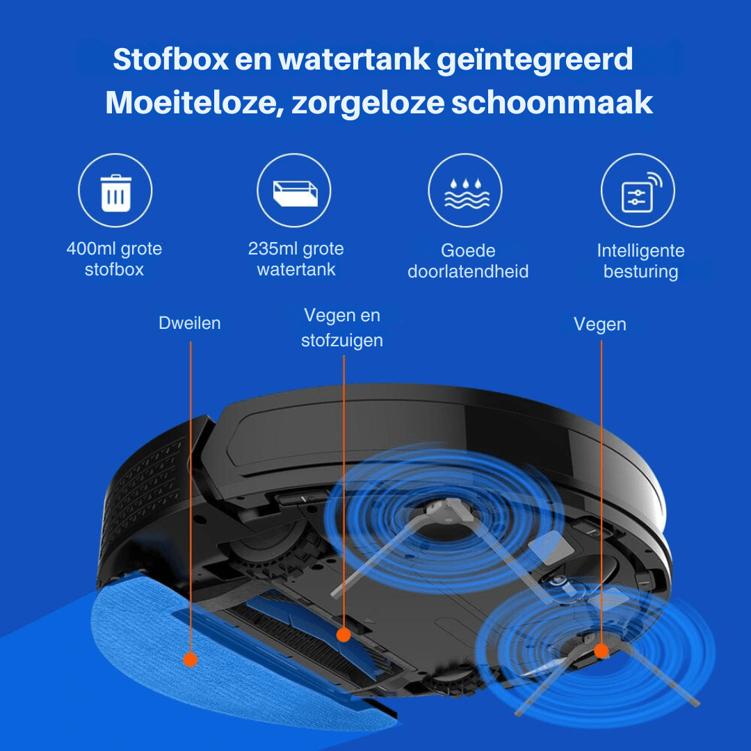 Robotstofzuiger met dweilfunctie - Liectroux X6 - Robotmeester