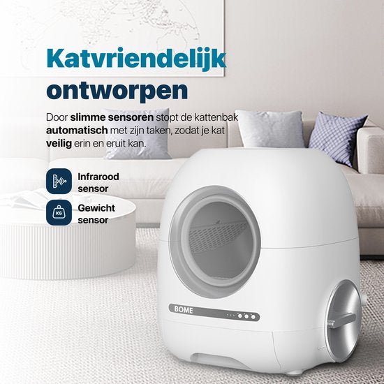 Zelfreinigende Kattenbak - Bome - Automatische - Met Camera - Robotmeester