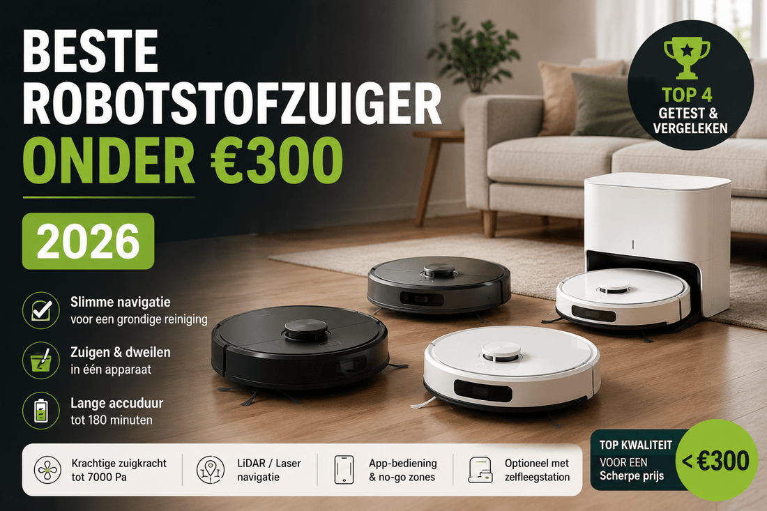 Beste robotstofzuiger onder 300 euro 2026 - Robotmeester