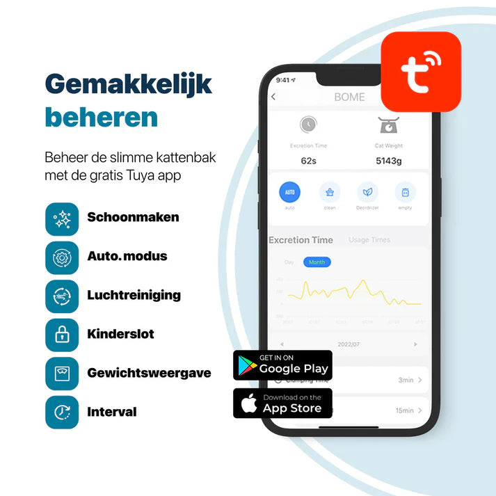 Bome Automatische kattenbak - Zelfreinigende kattenbak - Robot - Robotmeester
