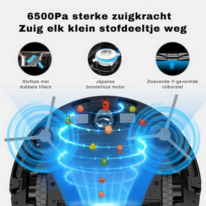 Liectroux X6 Robotstofzuiger met dweilfunctie - Stofzuiger Robot - automatische