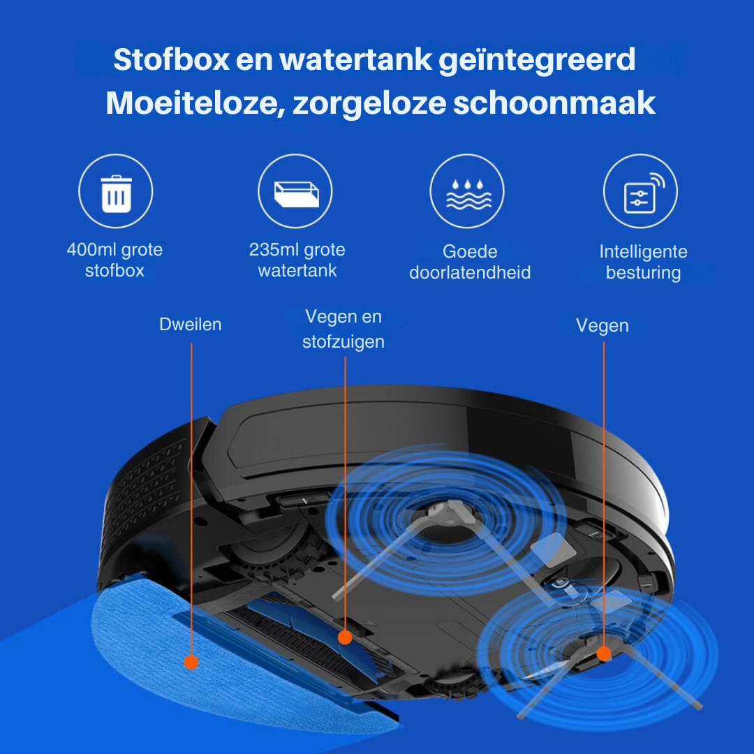 Liectroux X6 Robotstofzuiger met dweilfunctie - Stofzuiger Robot - automatische