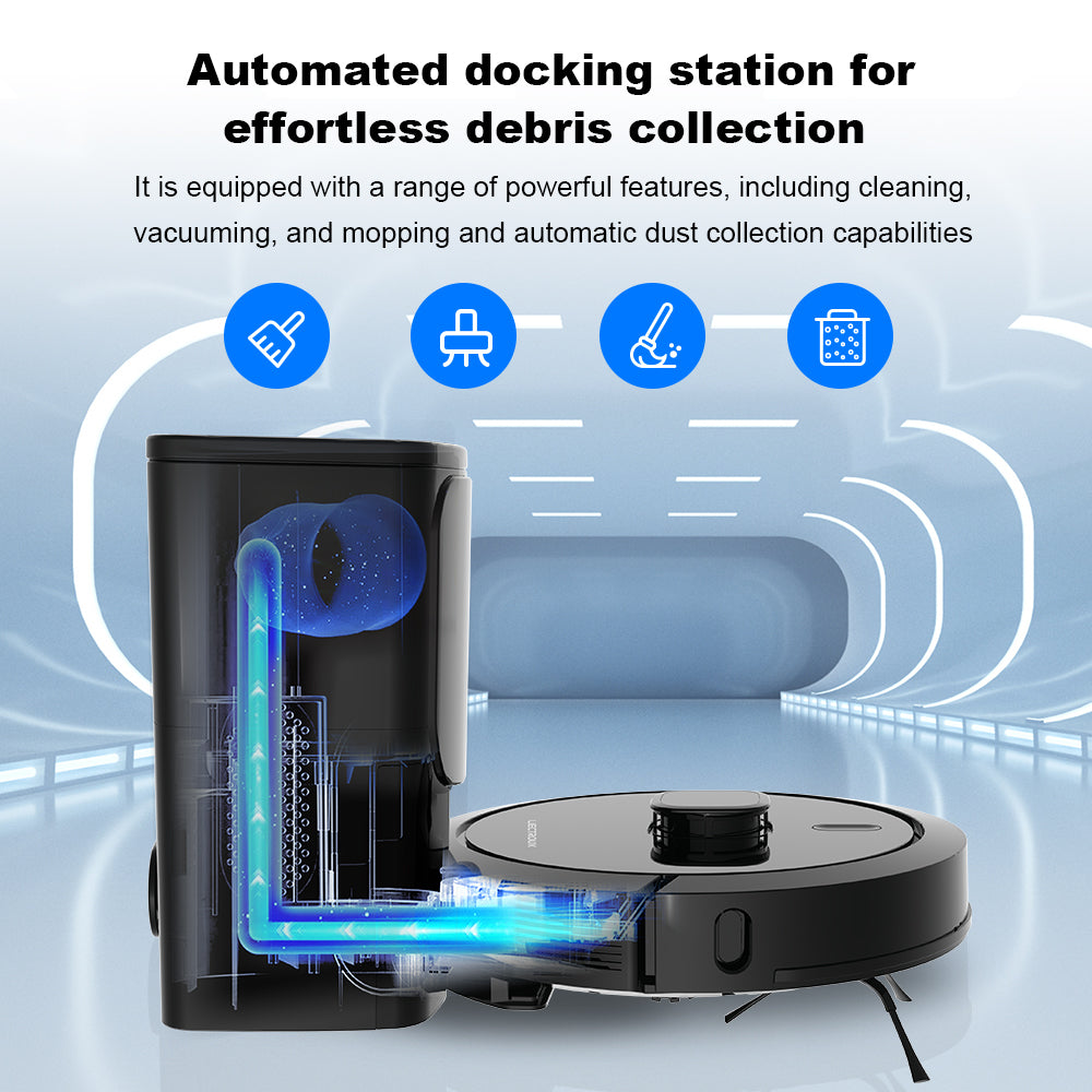 Liectroux G7 Robotstofzuiger met Dweilfunctie en leeghaalstation - Robotmeester