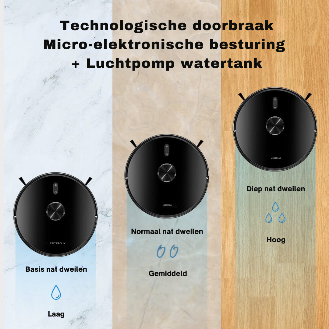 Robotstofzuiger met Dweilfunctie - Liectroux XR500 - Robotmeester