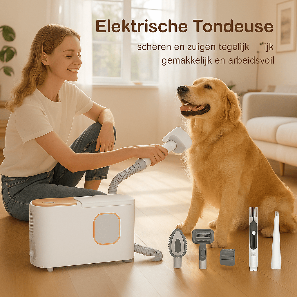 Fysk Robotstofzuiger & Trimmer voor Huisdieren - Zijaanzicht en design details