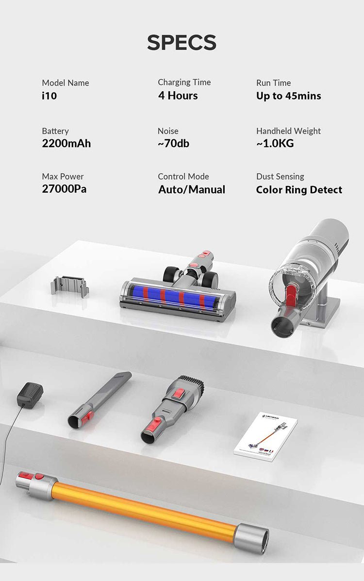 Liectroux i10 Draadloze stofzuiger - Robotmeester