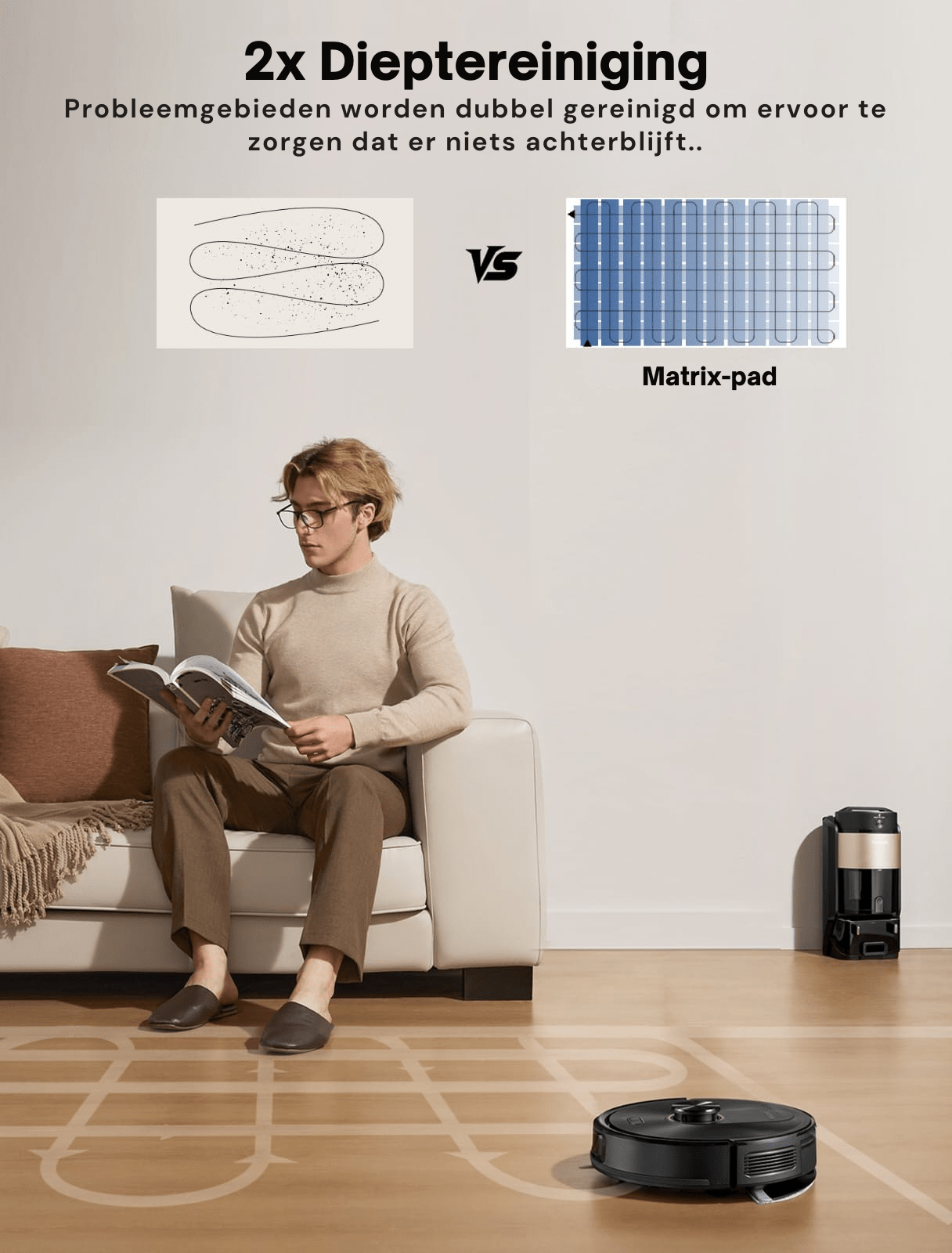 Proscenic Q20 Plus robotstofzuiger, automatische leegloop - Robotmeester