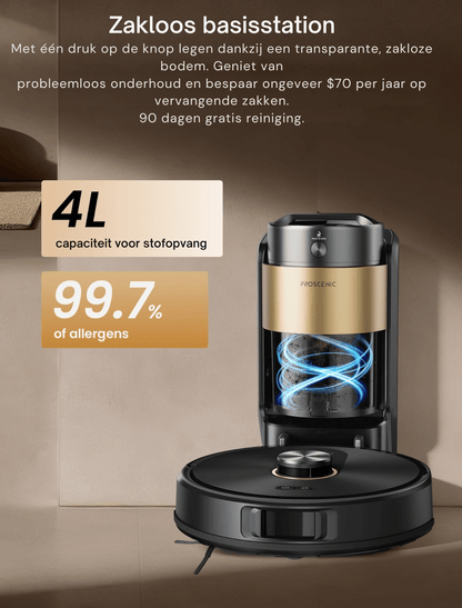 Proscenic Q20 Plus robotstofzuiger, automatische leegloop - Robotmeester