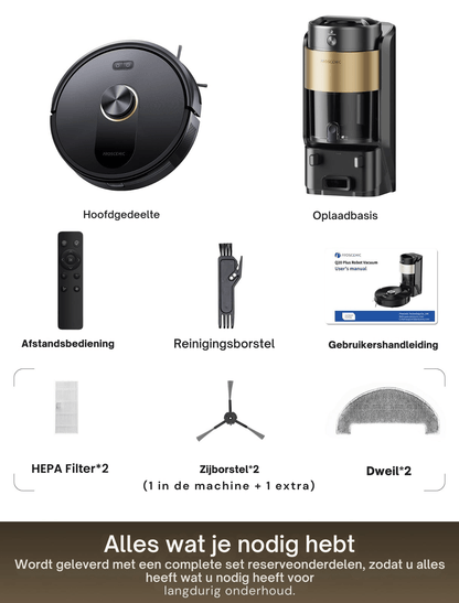 Proscenic Q20 Plus robotstofzuiger, automatische leegloop - Robotmeester