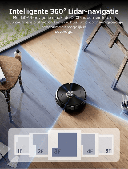 Proscenic Q20 Plus robotstofzuiger, automatische leegloop - Robotmeester