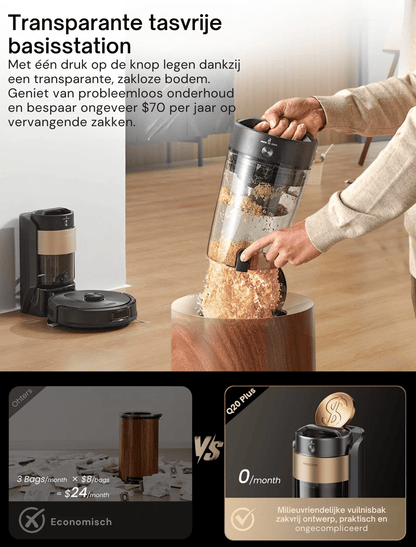 Proscenic Q20 Plus robotstofzuiger, automatische leegloop - Robotmeester
