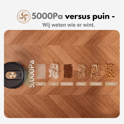 Vactidy Cleanova W9 Robot Vacuum – 9000 Pa, Smart LiDAR, Self - Empty - Robotmeester