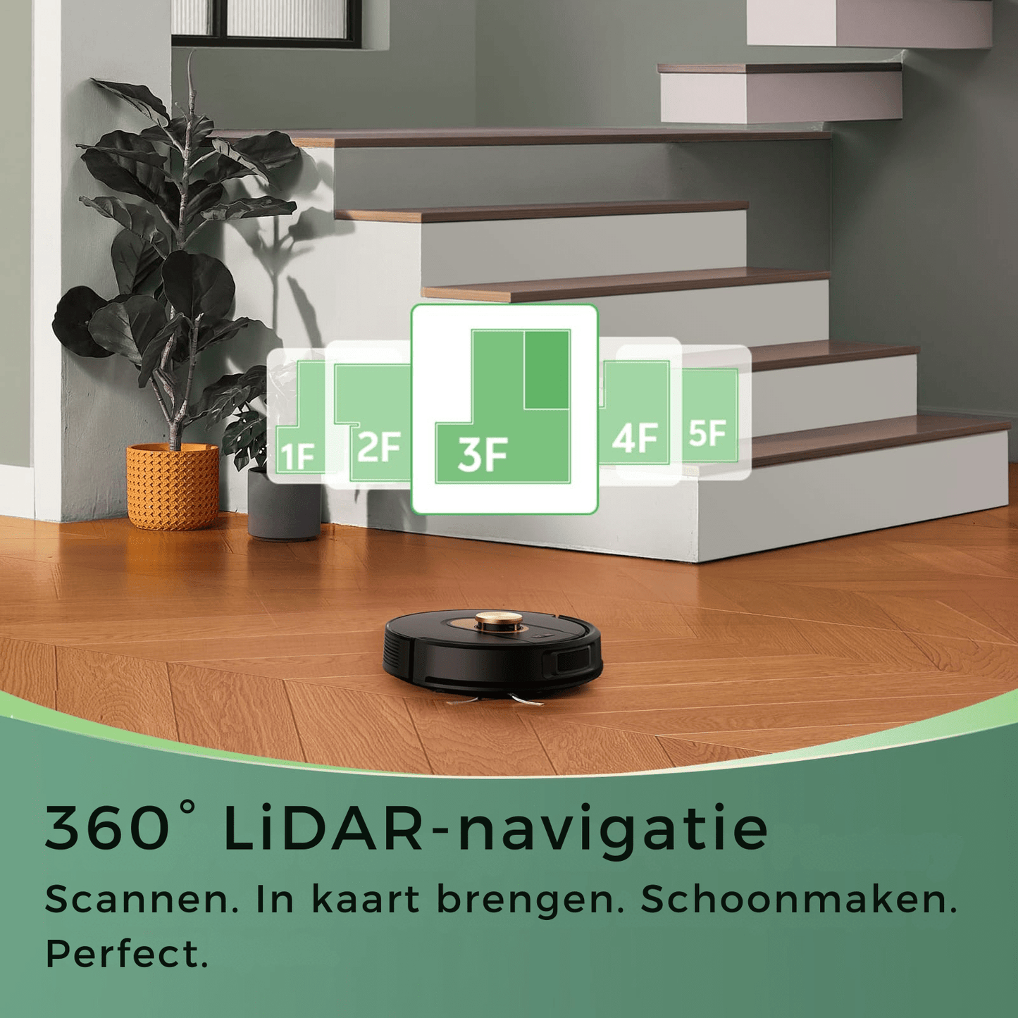Vactidy Cleanova W9 Robot Vacuum – 9000 Pa, Smart LiDAR, Self - Empty - Robotmeester