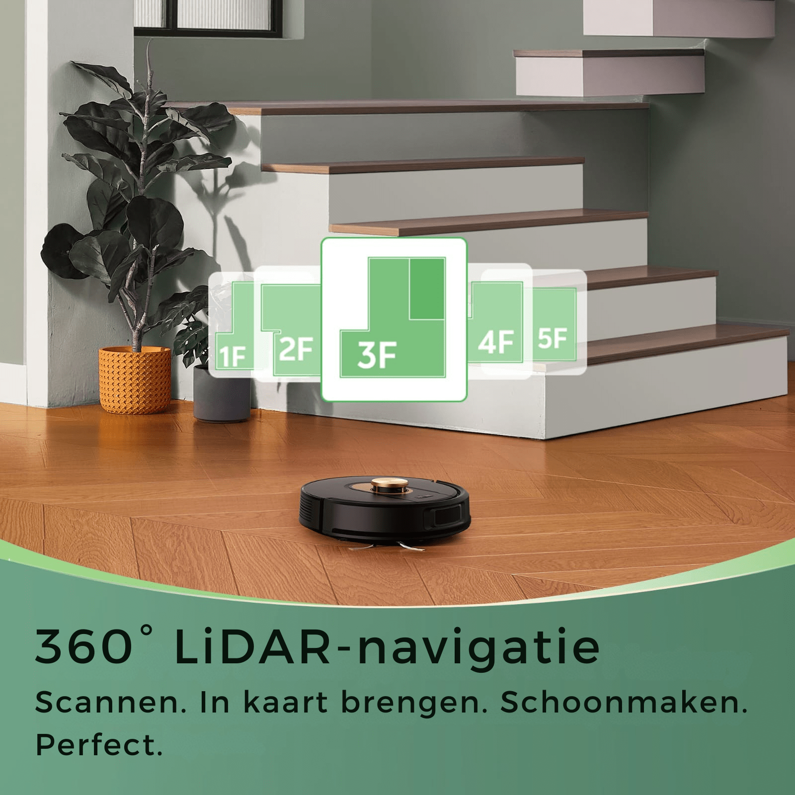 Vactidy Cleanova W9 Robot Vacuum – 9000 Pa, Smart LiDAR, Self - Empty - Robotmeester