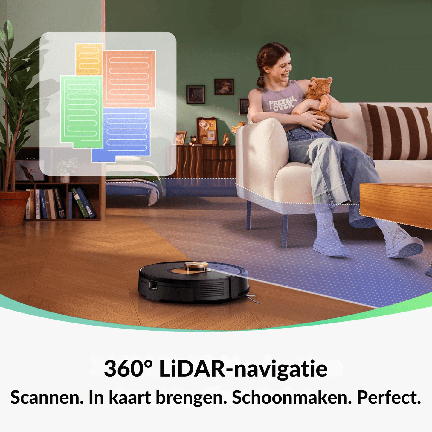 Vactidy Cleanova W9 Robot Vacuum – 9000 Pa, Smart LiDAR, Self - Empty - Robotmeester