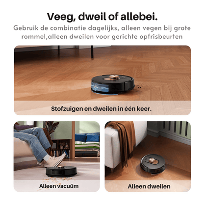Vactidy Cleanova W9 Robot Vacuum – 9000 Pa, Smart LiDAR, Self - Empty - Robotmeester