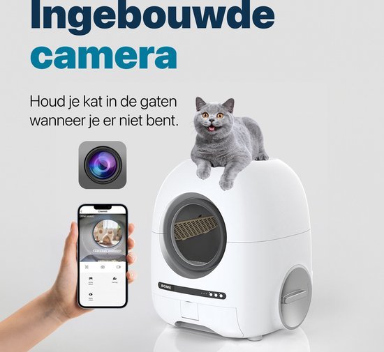 Zelfreinigende Kattenbak - Bome - Automatische - Met Camera - Robotmeester