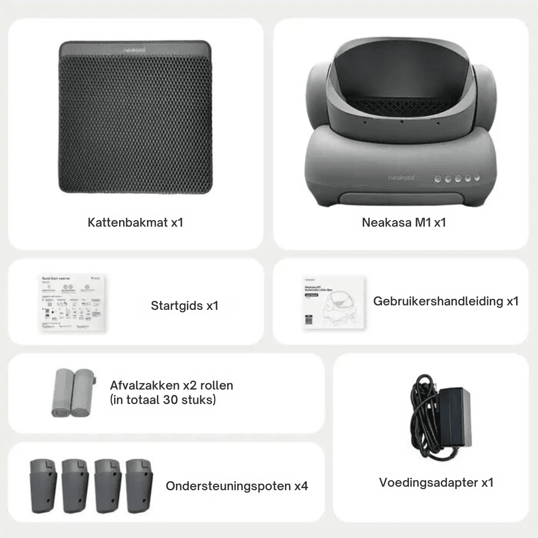 Zelfreinigende kattenbak - Neakasa M1 - Zijaanzicht en design details